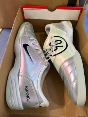 Size 14 - Nike Total 90 3 SP Futsal Metallic Silver off White,Missing Lid Of Box
